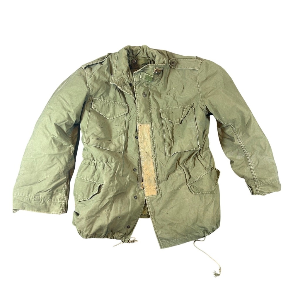 US Military M65 Field Jacket OG-107 Cold Weather Mens Coat Small w/Liner 80s‎
